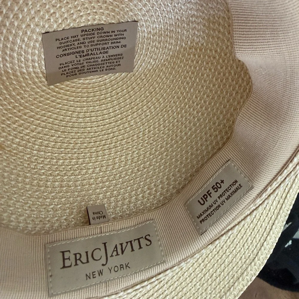 Eric Javits Wide-Brim Packable Sun Hat in Blush